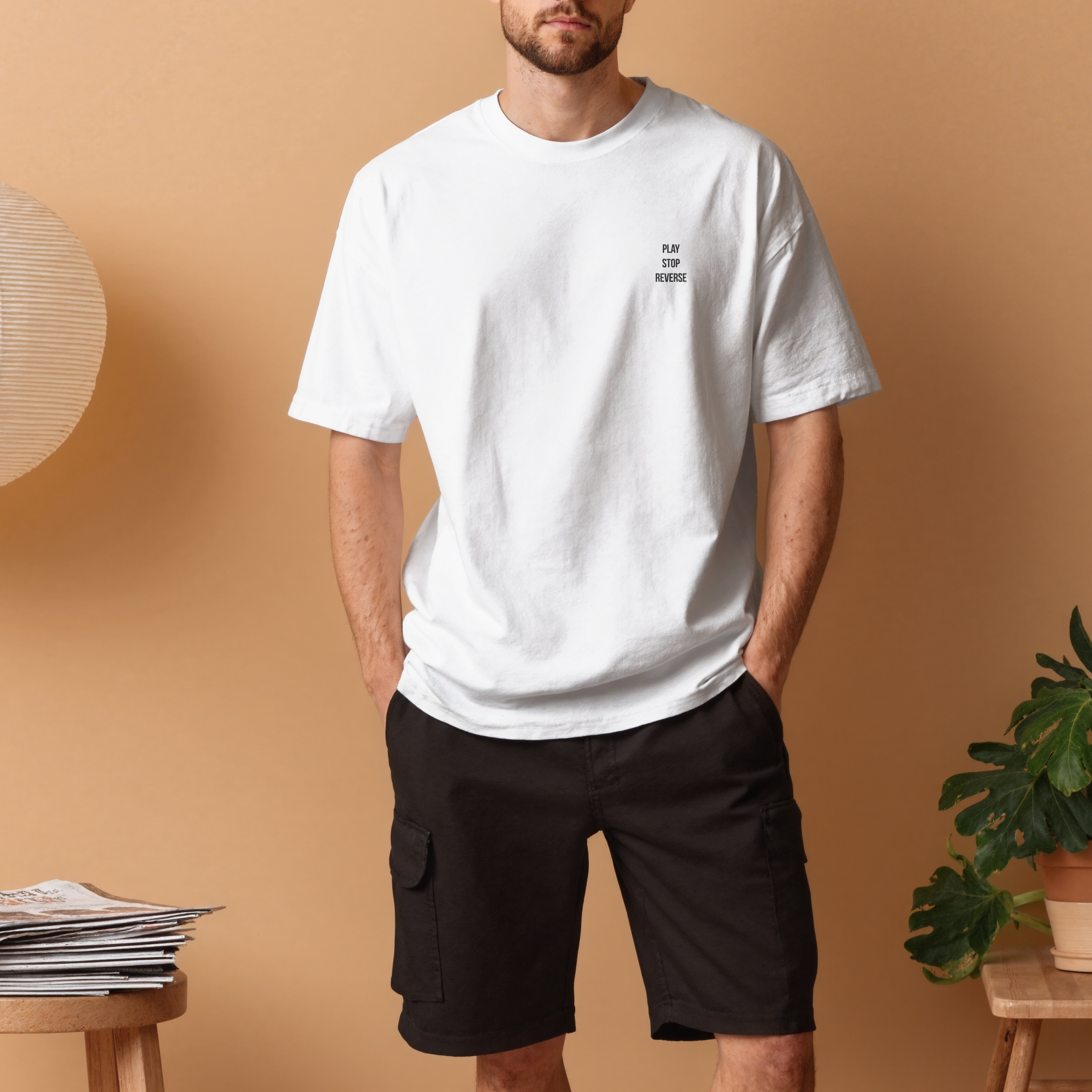 T-shirt blanc 100% coton "L'Être Libre" (taille L) | Marie Espinosa