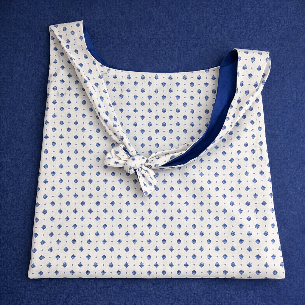 Tote bag noué à l’épaule – fait main | La Provence de Marie Série limitée