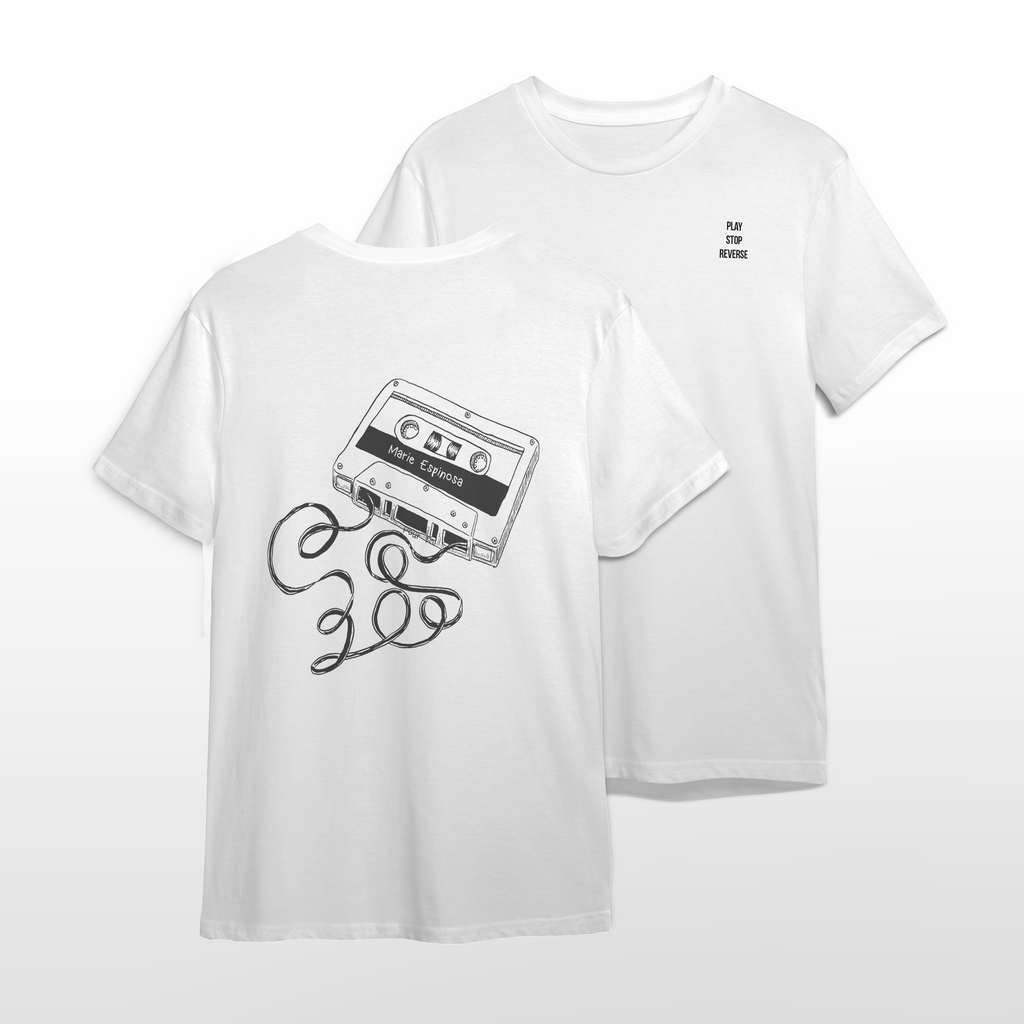 T-shirt blanc 100% coton "L'Être Libre" (taille L) | Marie Espinosa