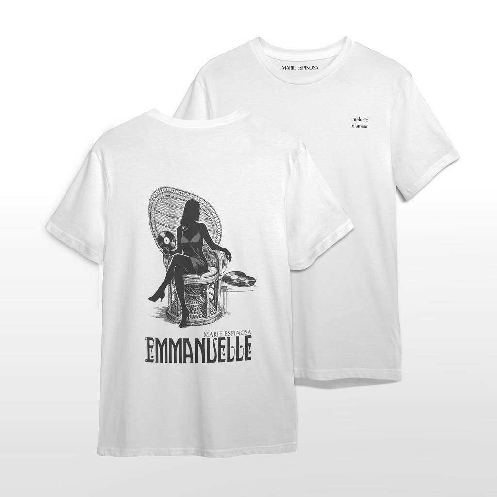 T-shirt blanc 100% coton bio “Emmanuelle” – Marie Espinosa